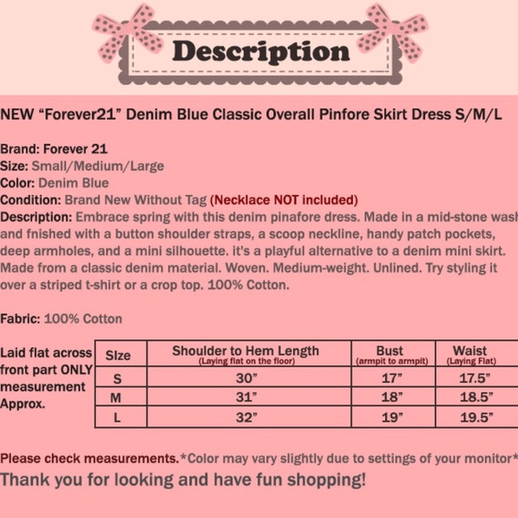 Last one ☝️Forever 21 Denim Overall Skirt Dress - Picture 7 of 7